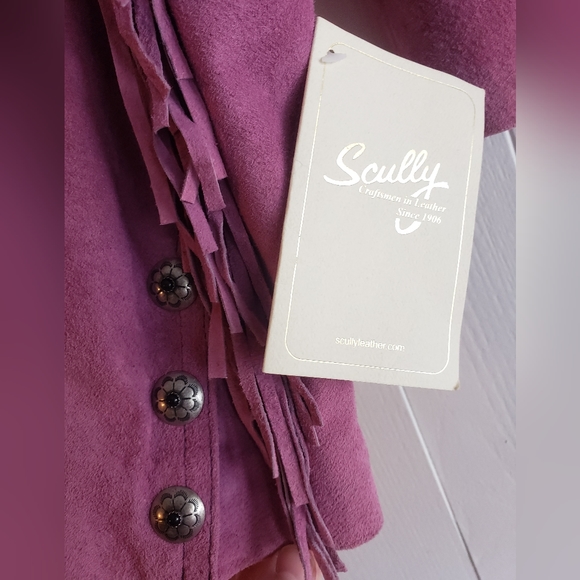 Scully PURPLE Suede Fringe Jacket - Picture 6 of 10